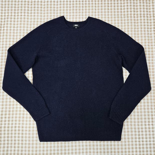 유니클로 울100 긴소매 니트 남자100