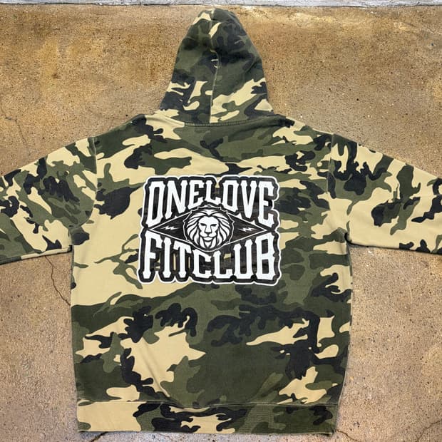 USA 미국 빈티지 카모 사자 후드티