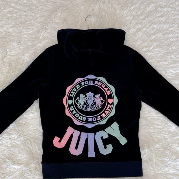 유일매물) 쥬시꾸뛰르 벨벳 후드집업 미국판 y2k 오네갸루