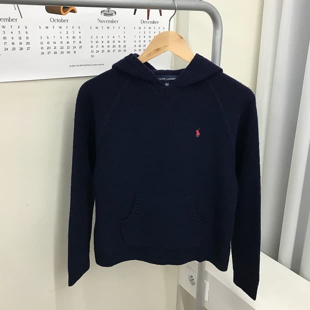 폴로 후드 니트