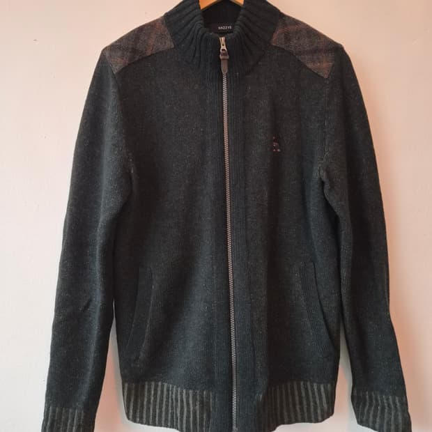 헤지스 남성 울100니트집업가디건
