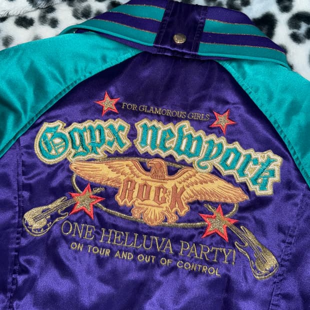 (~27일까지) y2k 청록 보라 집업 펑크 오네갸루 빈티지 서브컬쳐