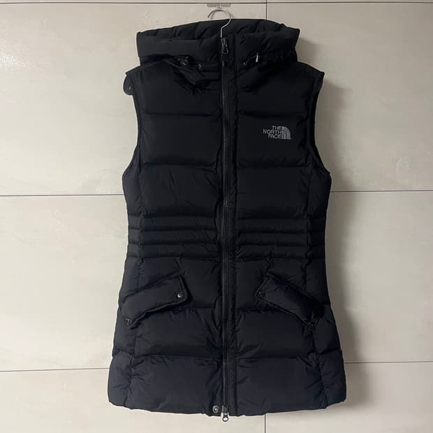 노스페이스 롱패딩 조끼 블랙 (L)