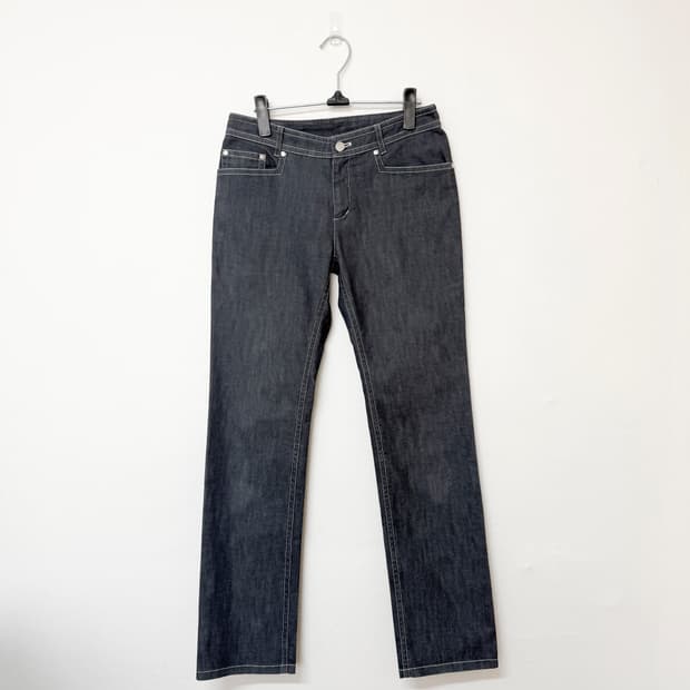 courreges 꾸레쥬 그레이 데님 팬츠