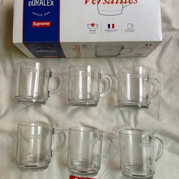 슈프림 듀라렉스 글래스 머그 클리어 (6개 세트) - 23SS Supre