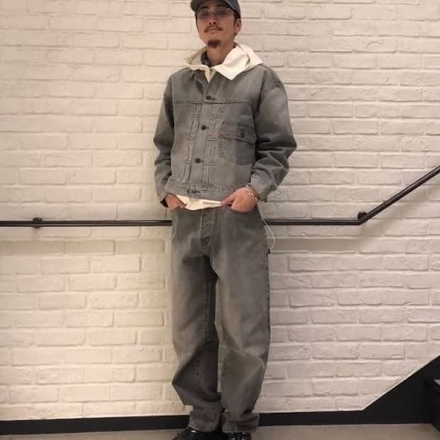 [32] 빔즈 리바이스 슈퍼와이드 데님 팬츠 