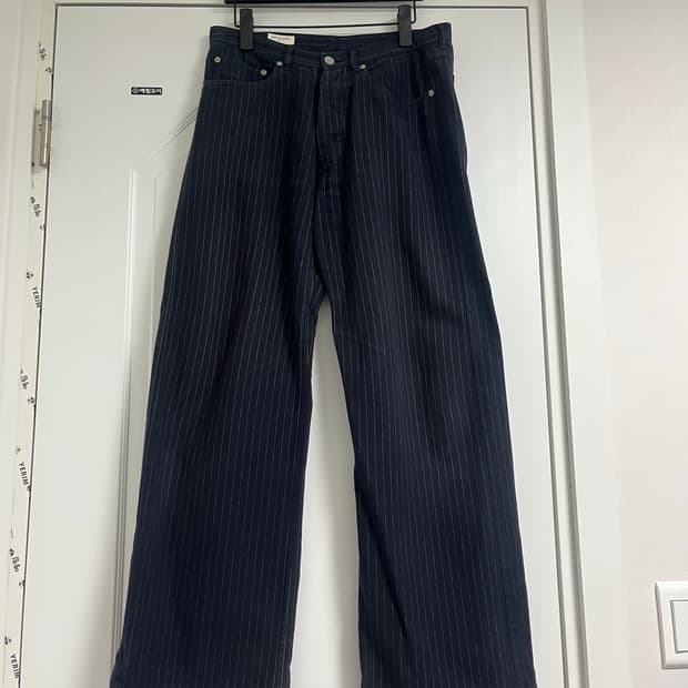 드리스반노튼 울 스트라이프 팬츠