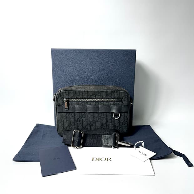 [S급/24ss] 디올 오블리크 사파리 블랙 메신저백 신형 리뉴얼버전