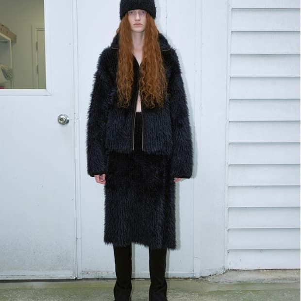 낫띵에브리띵 비건 퍼 자켓 블랙