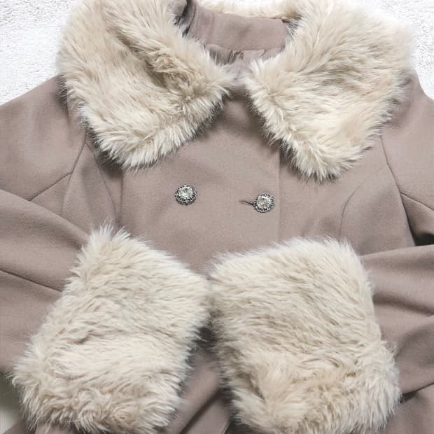 일본빈티지 히메갸루 핑크 코트