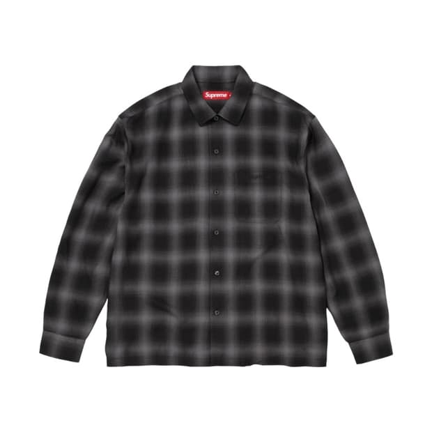 M) 슈프림 레이온 쉐도우 플레이드 셔츠