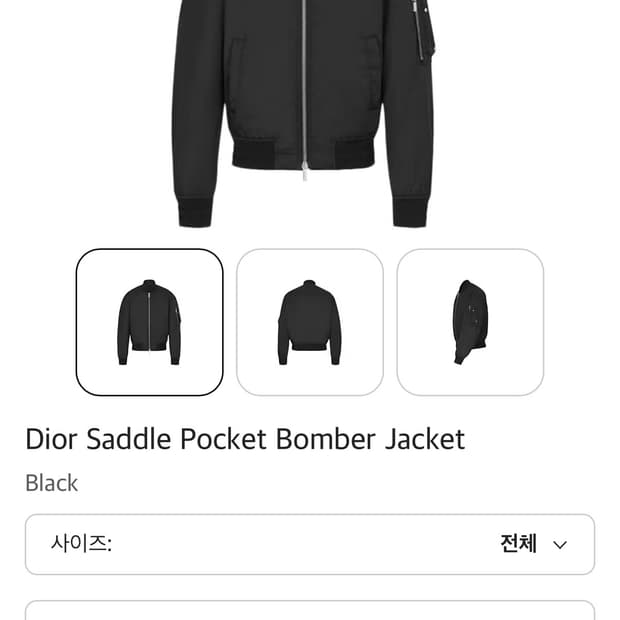 디올 새들포켓 봄버자켓 50