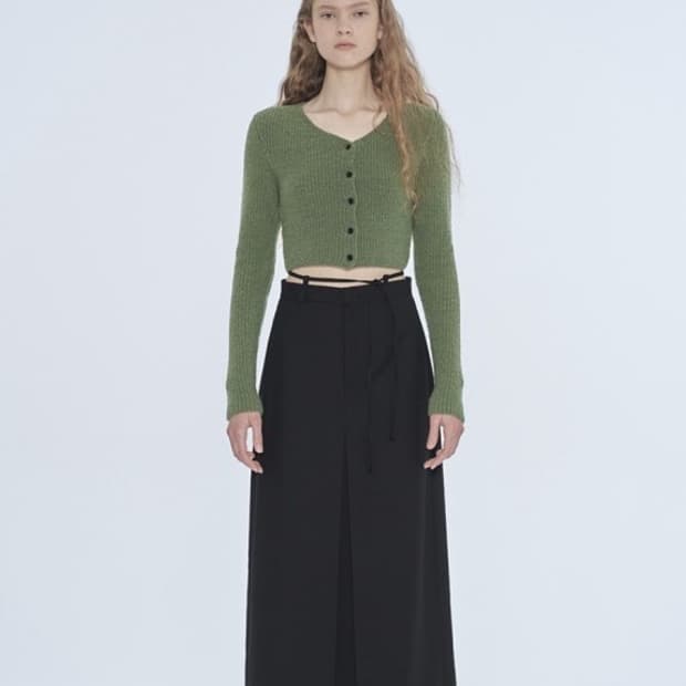 다이애그널 스트링 벨트 스커트 / 블랙S