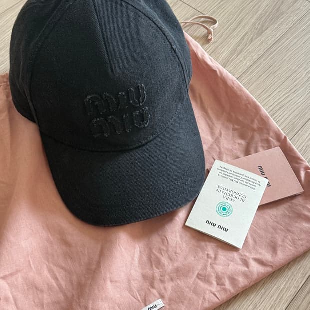 미우미우 데님 베이스볼 캡 M