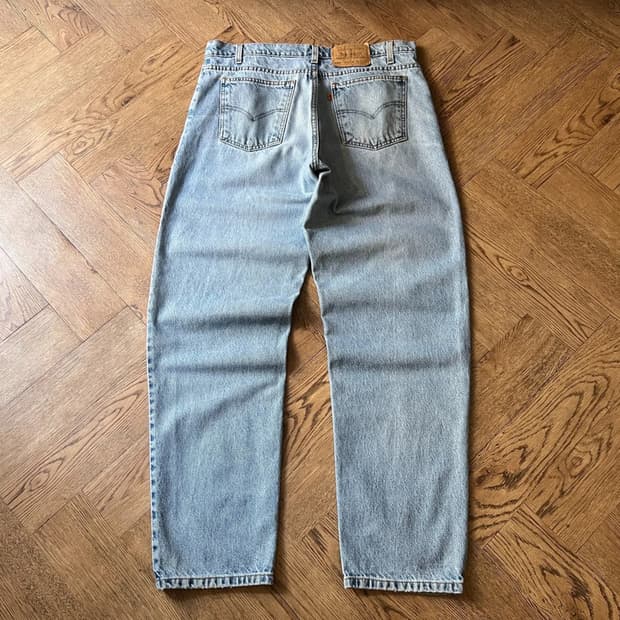 [36]90's 리바이스 USA 550 오렌지탭 빈티지 워싱 데님 팬츠