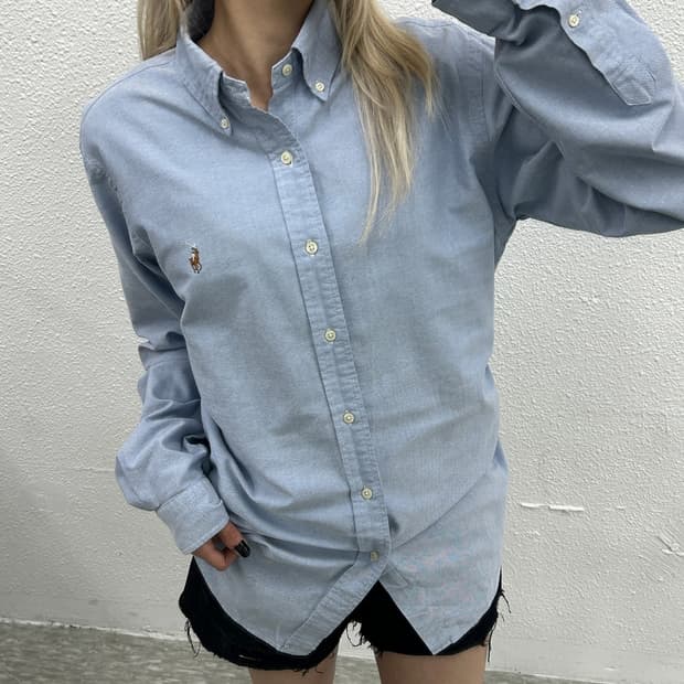 폴로 랄프로렌 옥스포드 베이비블루 셔츠 M