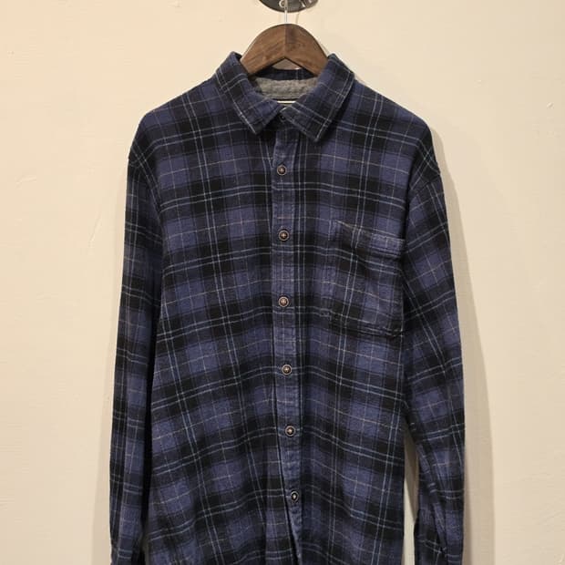 Lee Blue Plaid Flannel Shirt