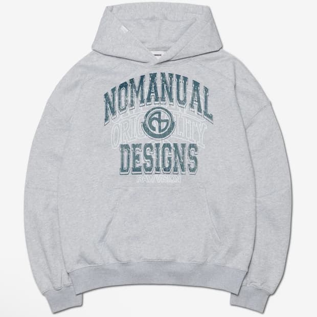 노매뉴얼 아치 그래픽 후드 그레이 XL