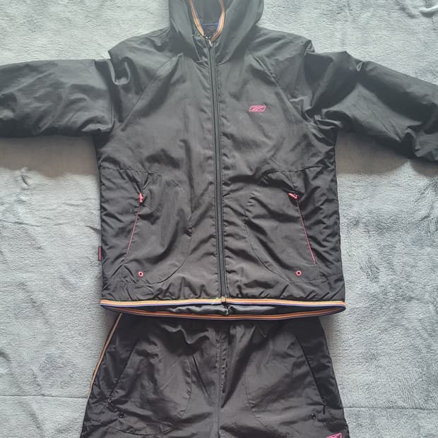 리복 블랙 트레이닝 세트 90