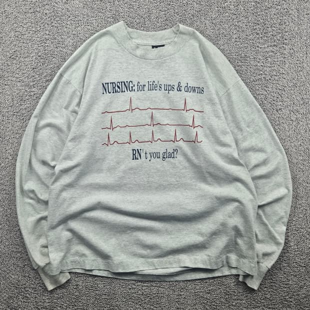 8~90's USA 프룻오브더룸 싱글스티치 롱슬리브 (XL) /11559