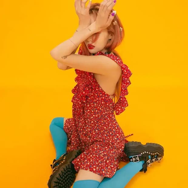 스타일난다 현아 플라워 원피스