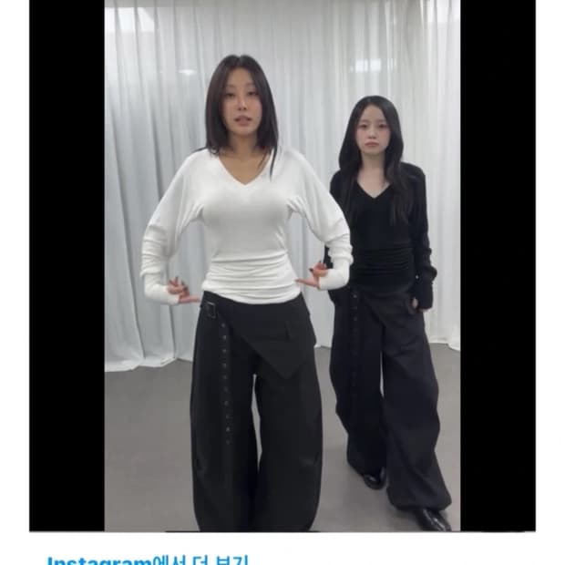 서울베이스드 워머 브이넥 티 블랙