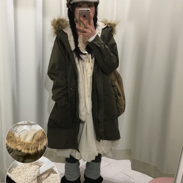 내피 탈부착 모리걸 야상