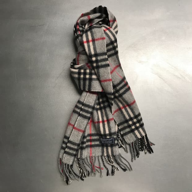 버버리 정품 캐시미어 머플러 그레이