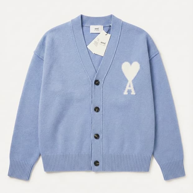 {새상품} AMI 아미 빅하트 울 가디건 [XL]