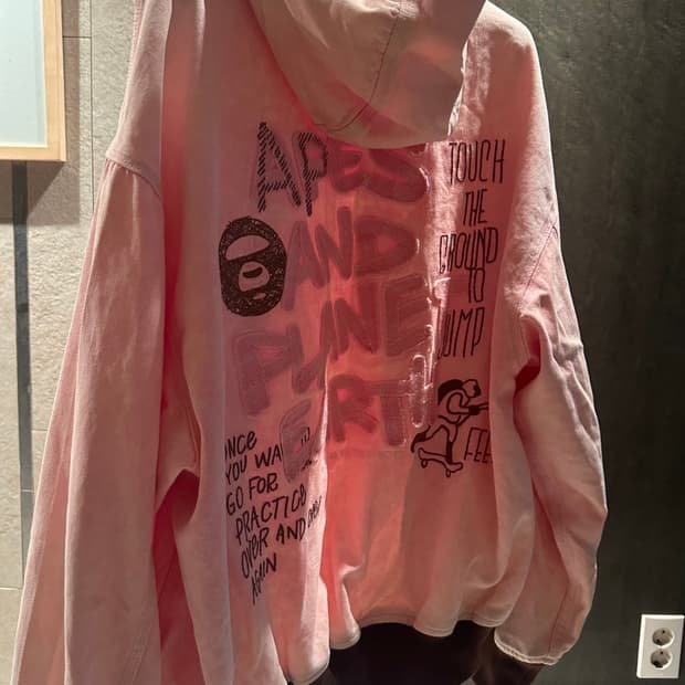 AAPE ZIP UP HOODIE JACKET 베이프 후디 자켓 핑크