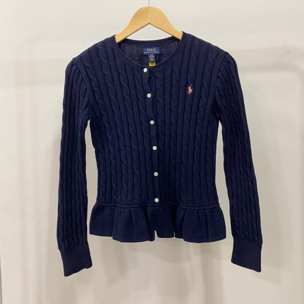 폴로 랄프로렌 QR신형 케이블 프릴 가디건