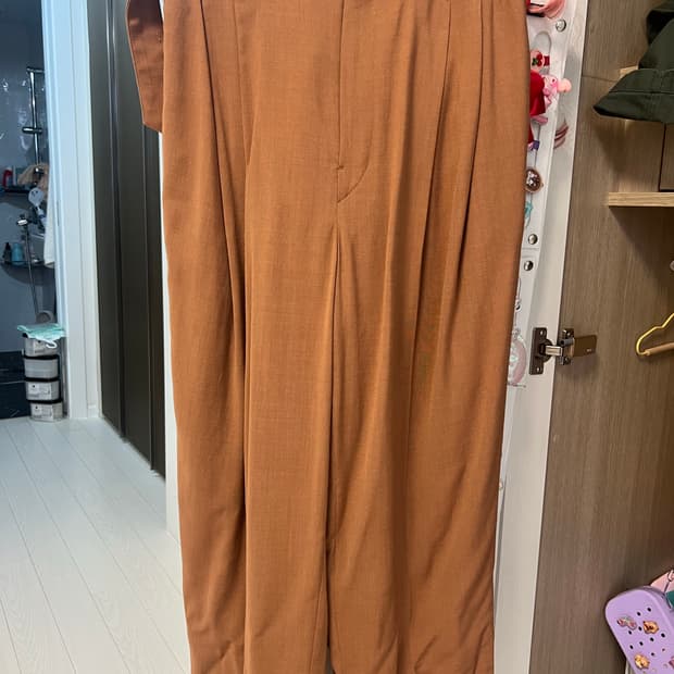 LEMAIRE 르메르 플랫티드 벨티드 팬츠 s