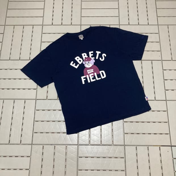 [XL]이벳필드 베어 EFF 프린팅 반팔티 다크네이비 0672