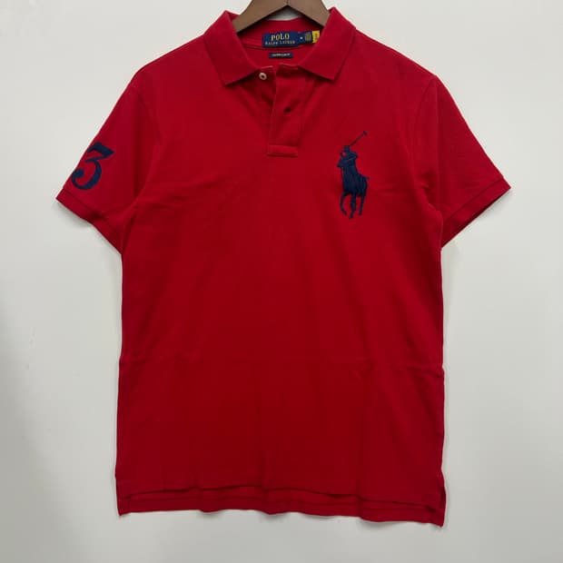 폴로 레드 반팔