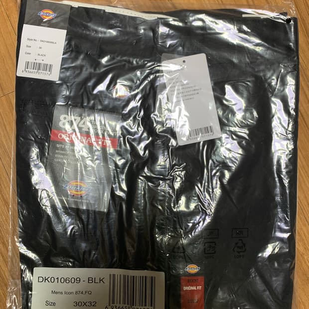 디키즈 오리지널핏 874 팬츠 블랙 30x32