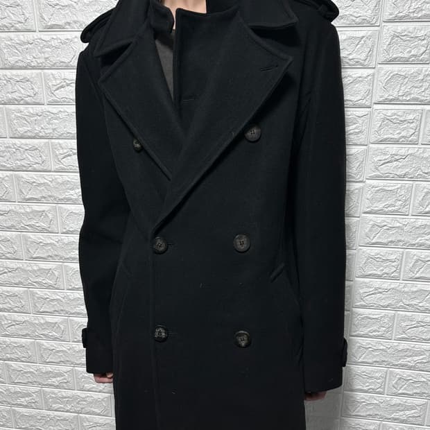 우영미 더블 판넬 울 코트