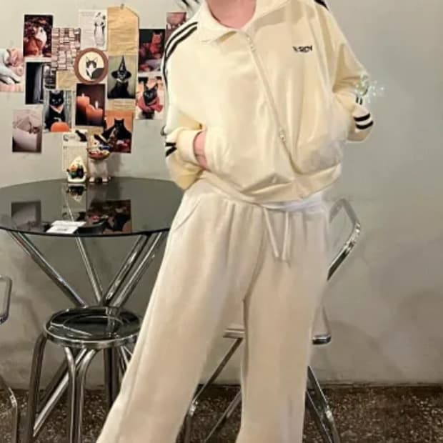 널디 트랙탑 져지 세미크롭