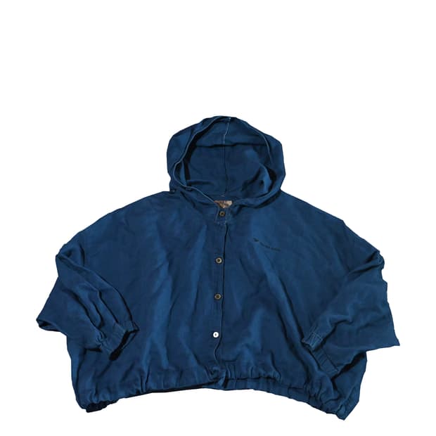 90s armani jeans cape denim hoodie