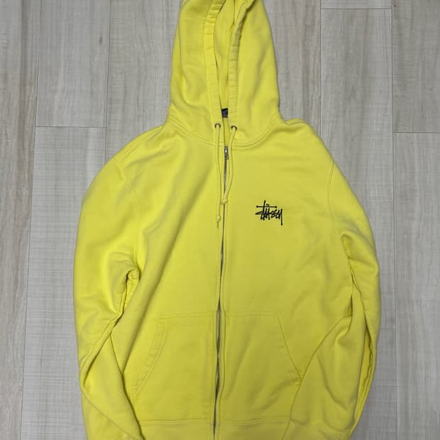 스투시 베이직 후드집업 레몬