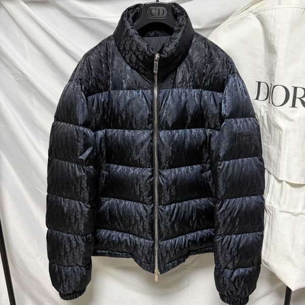 [S+급/56] 디올 오블리크 패딩 블랙 풀구성