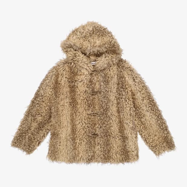 더오픈프로덕트 시어링 후드 퍼 자켓