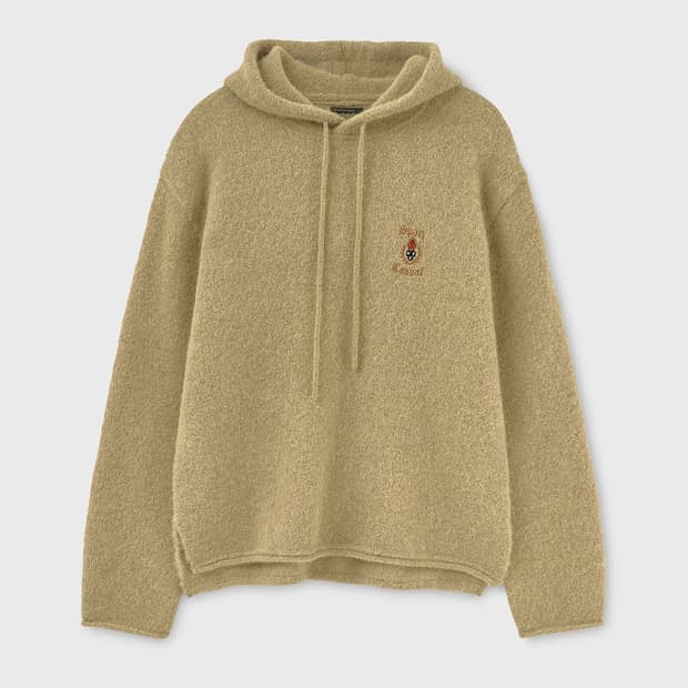 헤리티지플로스 CREST ALPACA HOODIE / Beige (M)