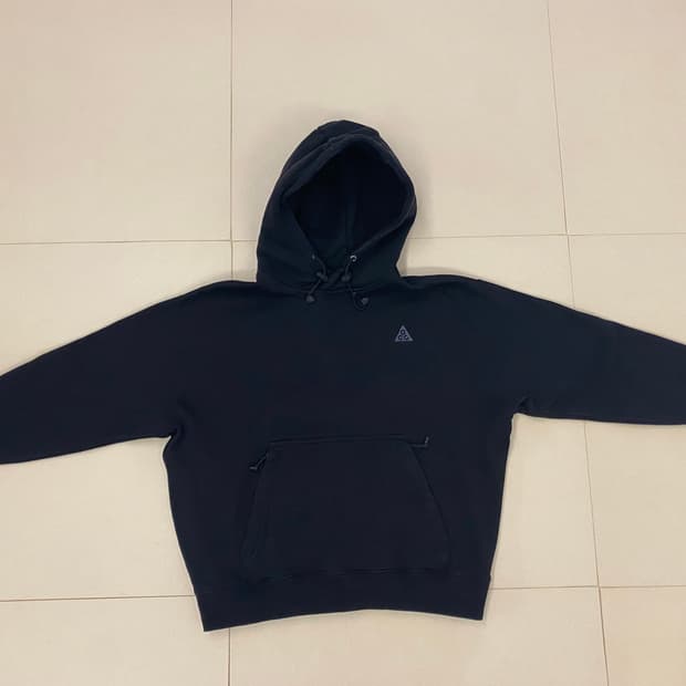 (아시아L) 나이키 ACG 써마핏 플리스 풀오버 후드 블랙 앤트러사이트