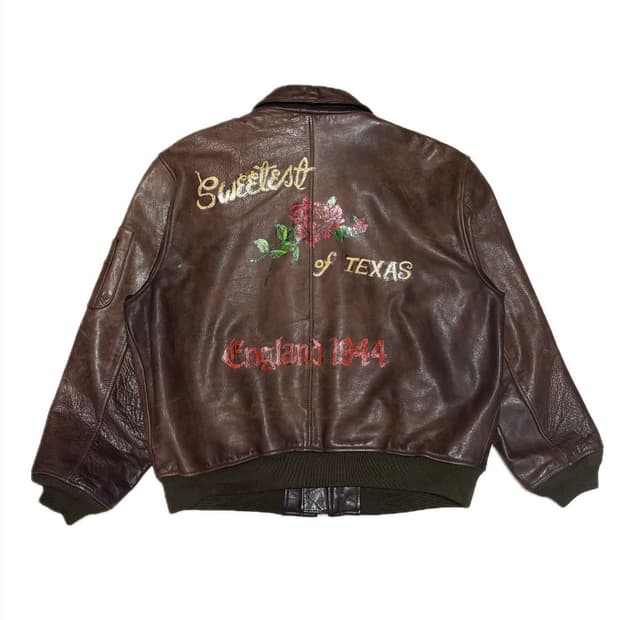 90s 아비렉스 B-15 레더 자켓