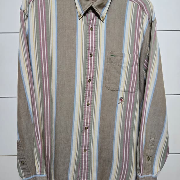 타미힐피거 스트라이프 월계관 셔츠