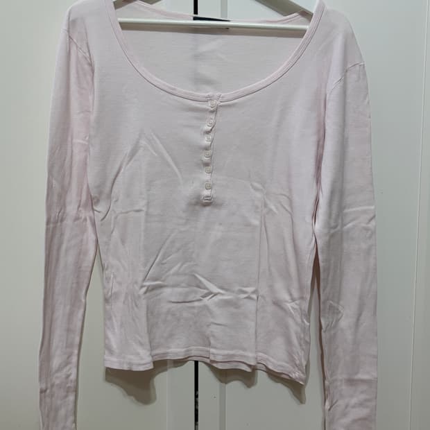 브랜디멜빌 베이비핑크 롱슬리브 젤리탑