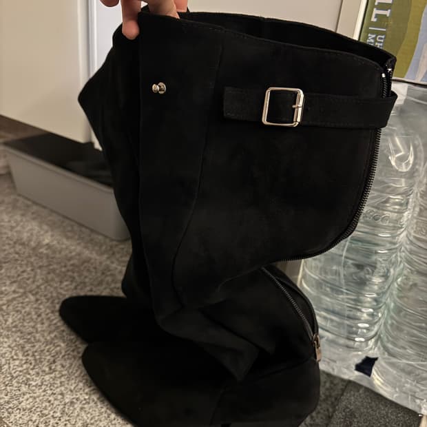 스웨이드 롱부츠