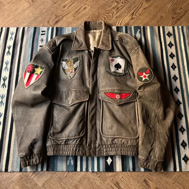 [M]90's USA 빈티지 패치 A-2 플라이트 자켓