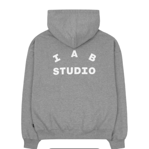 XXL , 미시착 새상품) 아이앱 스튜디오 후드티셔츠 그레이 