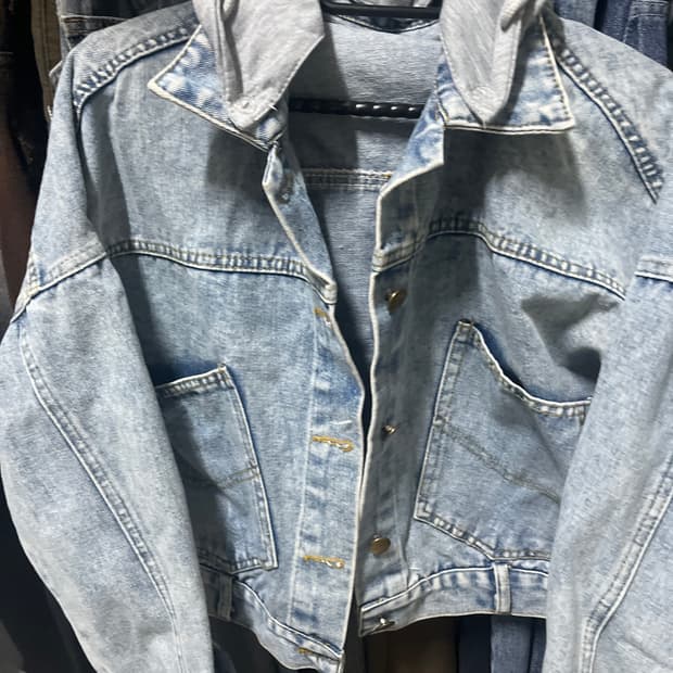 후드 데님 자켓